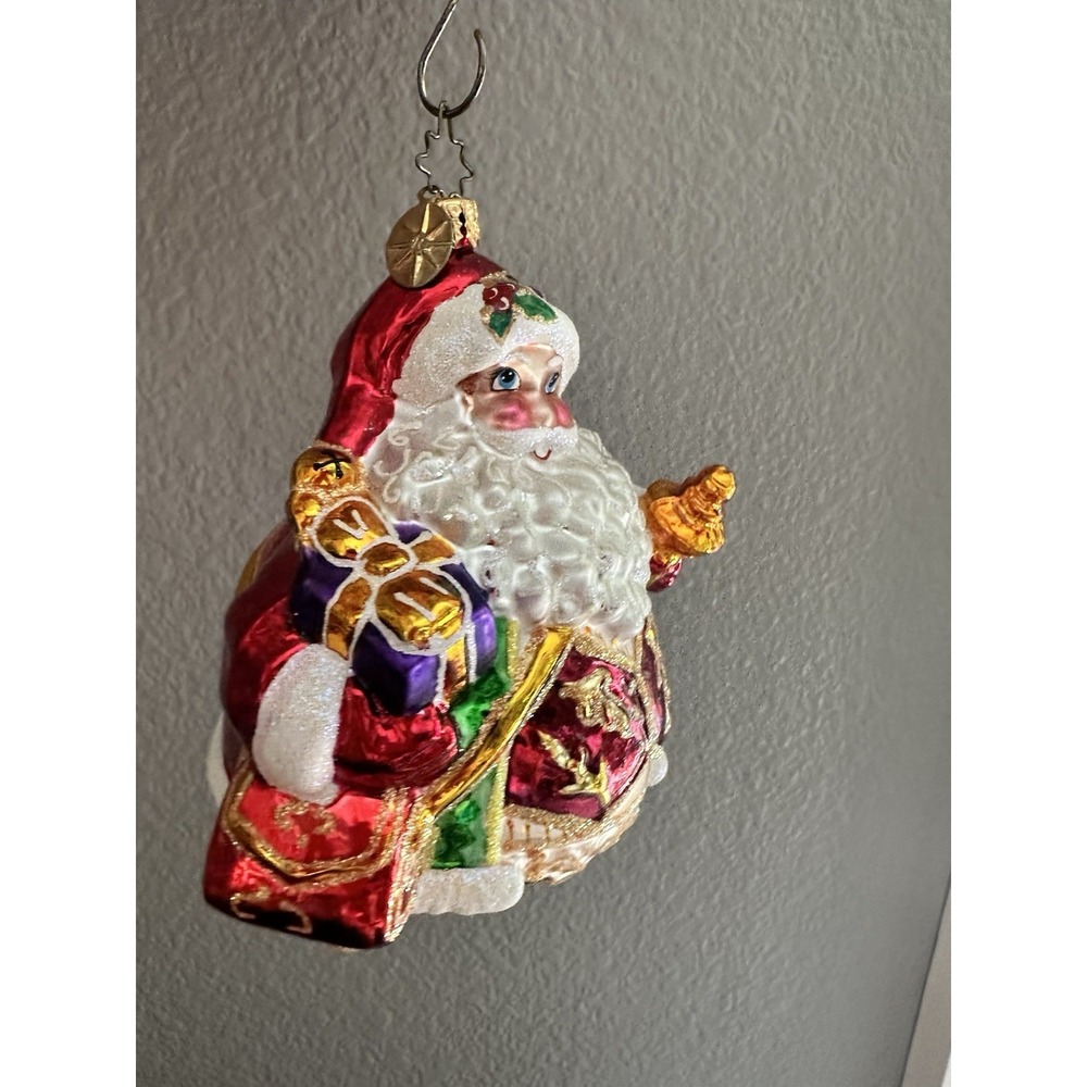 EUC Christopher Radko 20th Anniv Russian Romanov Roly-Poly Santa 2004 Ornament - Picture 3 of 7